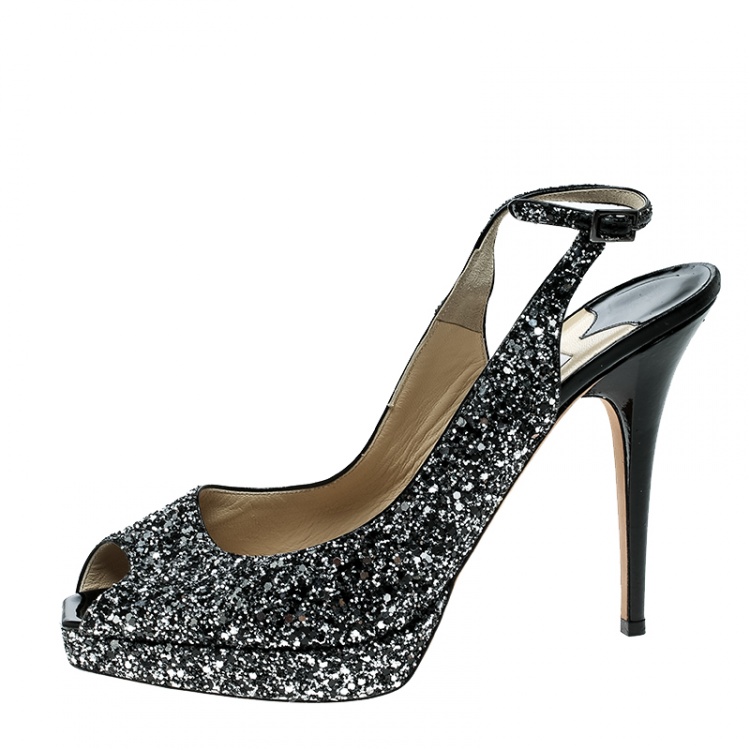 Jimmy choo discount clue glitter slingback