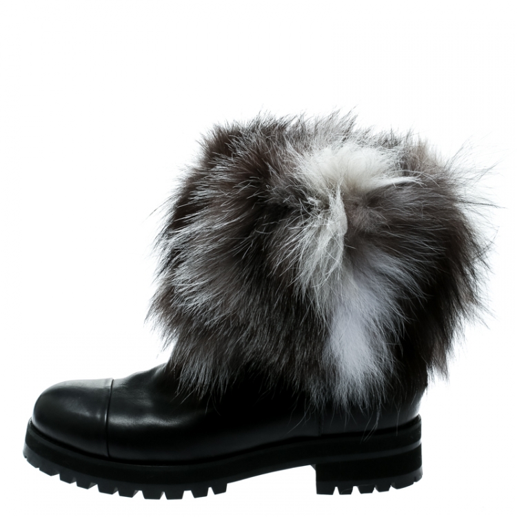 jimmy choo fox fur boots