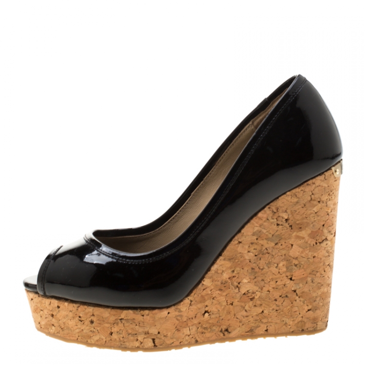 cork wedge pumps