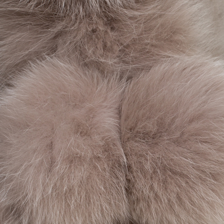 Pre Owned Jimmy Choo Grey Suede And Fox Fur Deeta 110 Knee Length Boots Size 40