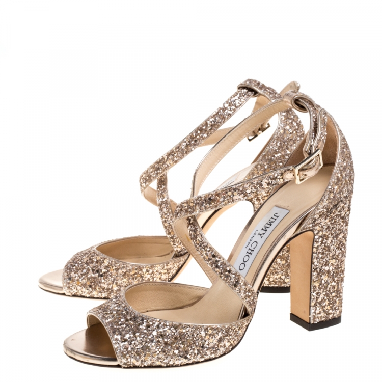 jimmy choo rose gold shoes