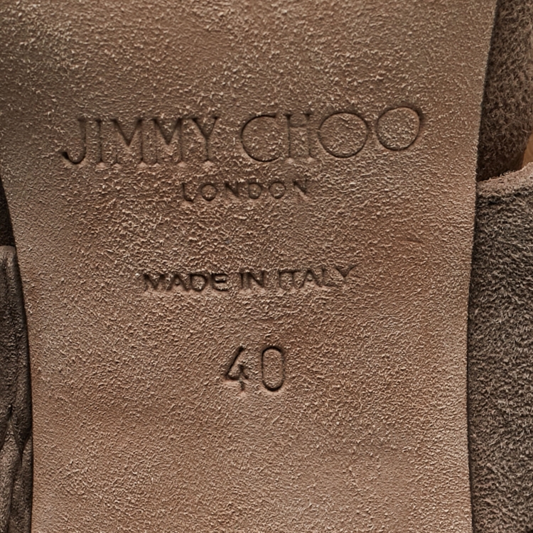 مملوكة مسبقًا Jimmy Choo Etoupe Grey Suede Breslin Slingback Pumps Size 40