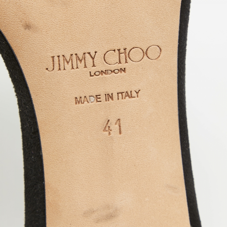 Pre Owned Jimmy Choo Black Suede Reon Sandals Size 41