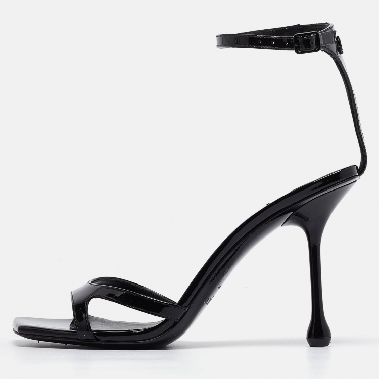 70%オフセールJIMMY CHOO IXIA PATENT LEATHER SANDAL Jimmy Choo Black Patent Leather Ixia Sandals Size 38 Jimmy