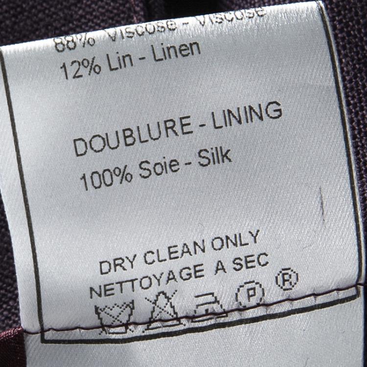 Pre Owned John Galliano Vintage Purple Linen Sleeveless Dress M