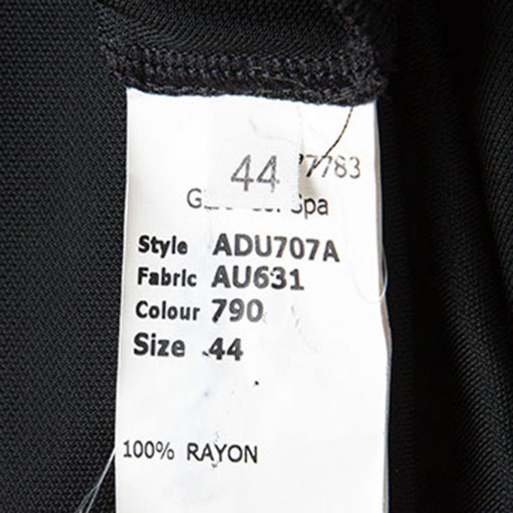 مملوكة مسبقًا John Galliano Black Knit Loop Neck Detail Draped Sleeveless Maxi Dress M