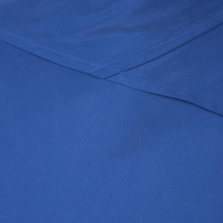 Pre Owned Joseph Blue Silk Hala Midi Skirt M