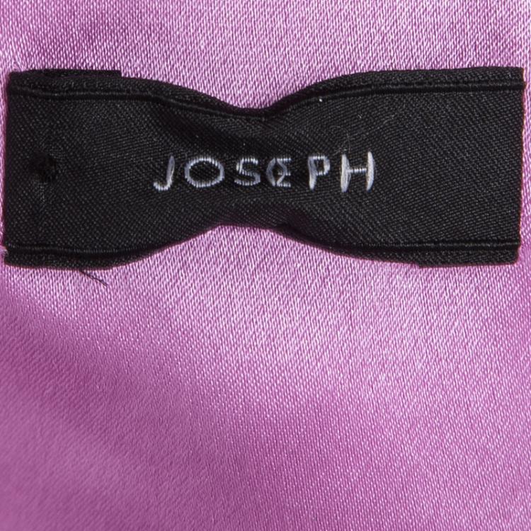 Pre Owned Joseph Pink Silk Satin Sleeveless Stellina Wrap Dress M