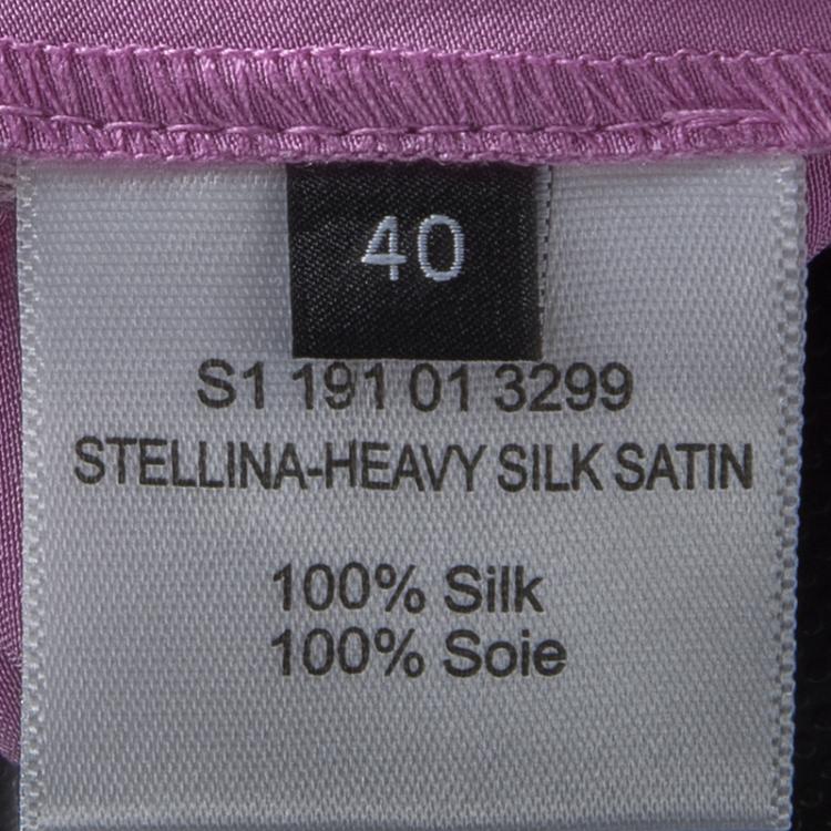 Pre Owned Joseph Pink Silk Satin Sleeveless Stellina Wrap Dress M