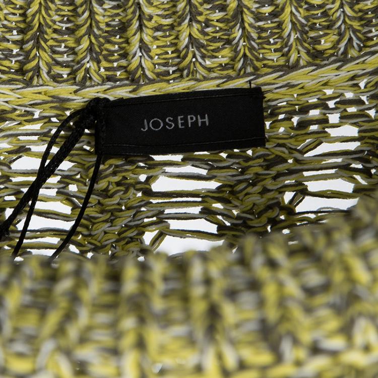 Pre Owned Joseph Mulitcolor Fatigue Deconstructed Chunky Cable Knit Pullover XL