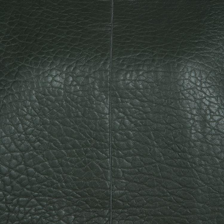 Pre Owned Joseph Forest Green Lambskin Bubble Leather Cropped Pullover L