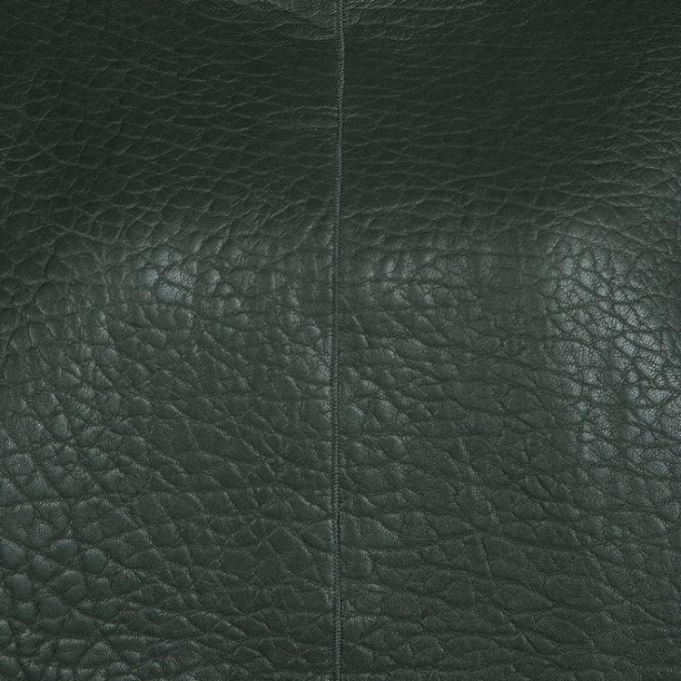 Pre Owned Joseph Forest Green Lambskin Bubble Leather Cropped Pullover M