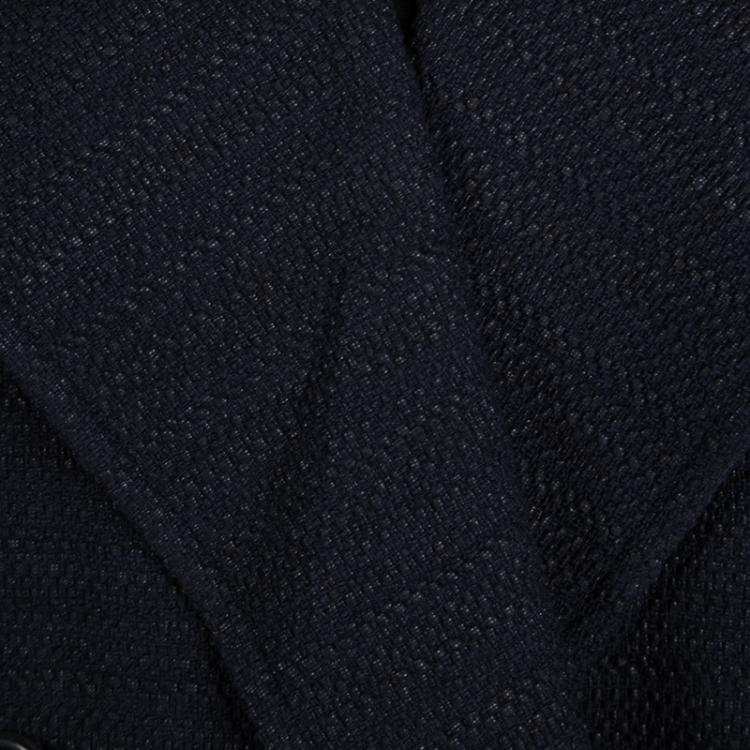 Pre Owned Joseph Navy Blue Summer Tweed Double Breasted Maubert Coat M
