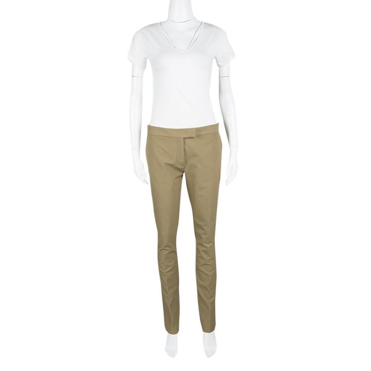 Pre Owned Joseph Almond Brown Stretch Gabardine Finley Regular Fit Trousers M