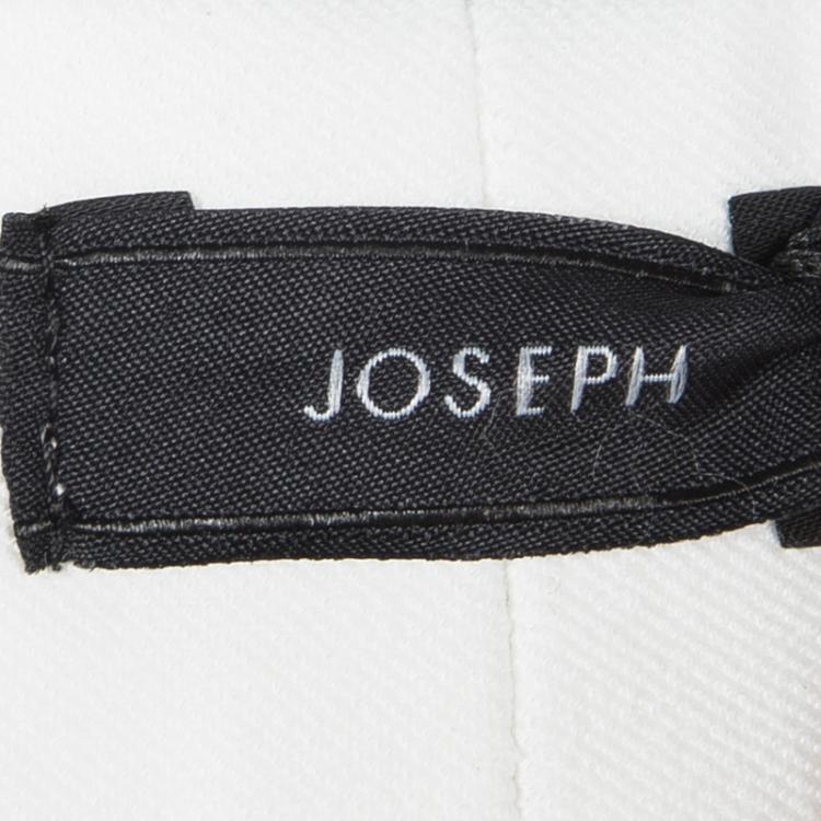 Pre Owned Joseph Off White Stretch Gabardine Finley Regular Fit Trousers L