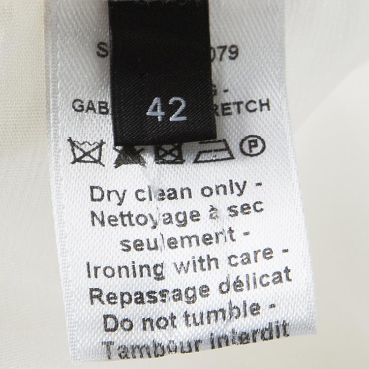 Pre Owned Joseph Off White Stretch Gabardine Finley Regular Fit Trousers L