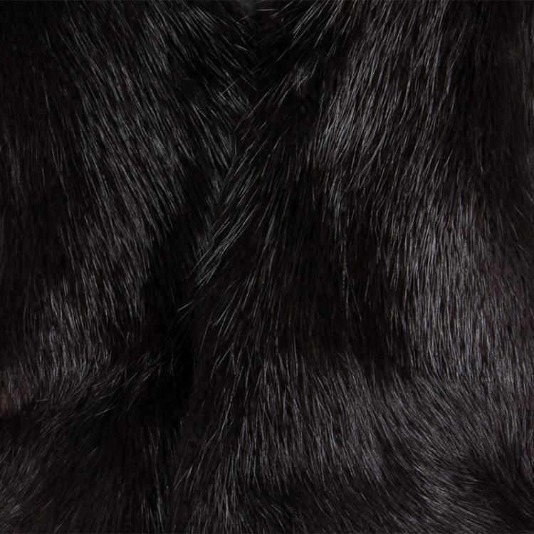 Pre Owned Joseph Burgundy Castor Fur Long Gigi Jacket L