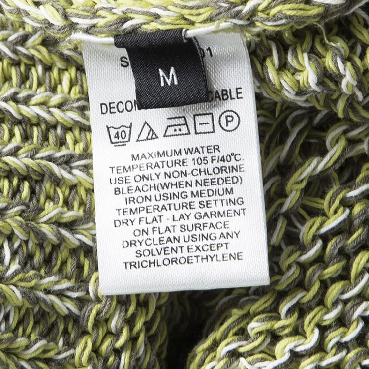 Pre Owned Joseph Mulitcolor Fatigue Deconstructed Chunky Cable Knit Pullover M