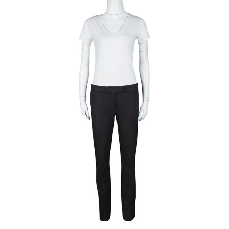 Pre Owned Joseph Black Stretch New Cotton Compact Finley Regular Fit Trousers M