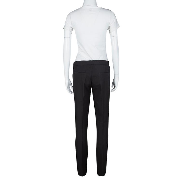 Pre Owned Joseph Black Stretch New Cotton Compact Finley Regular Fit Trousers M