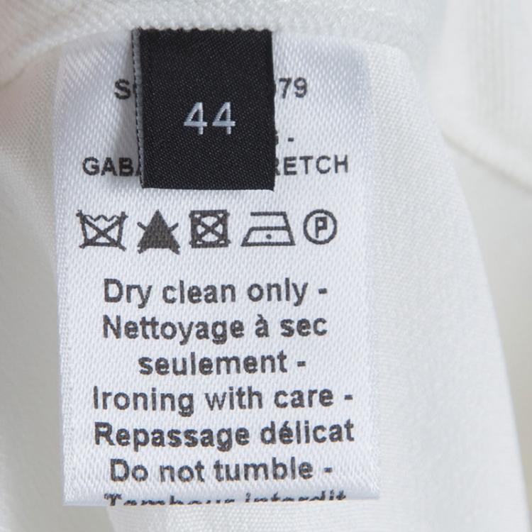 Pre Owned Joseph Off White Stretch Gabardine Finley Regular Fit Trousers L