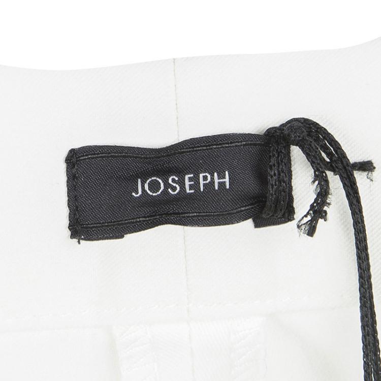 مملوكة مسبقًا Joseph Off White Light Cotton Finley Straight Fit Trousers L