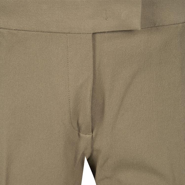 Pre Owned Joseph Almond Brown Stretch Gabardine Finley Regular Fit Trousers L