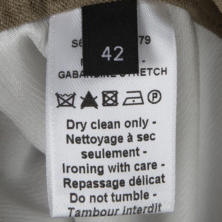 Pre Owned Joseph Almond Brown Stretch Gabardine Finley Regular Fit Trousers L