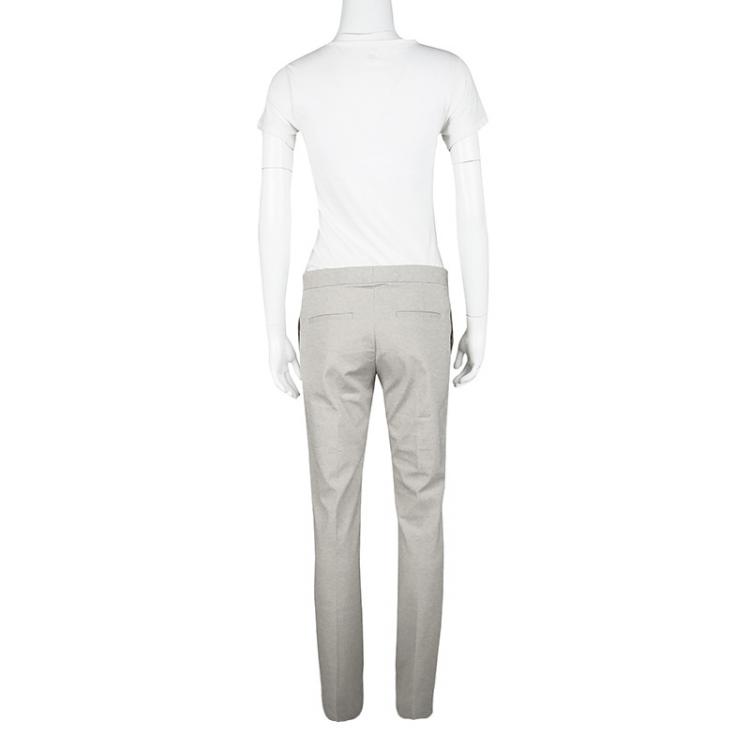 Pre Owned Joseph Beige Stone Light Cotton Stretch Finley Trousers M
