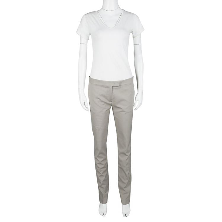Pre Owned Joseph Almond Beige New Cotton Compact Finley Regular Fit Trousers M