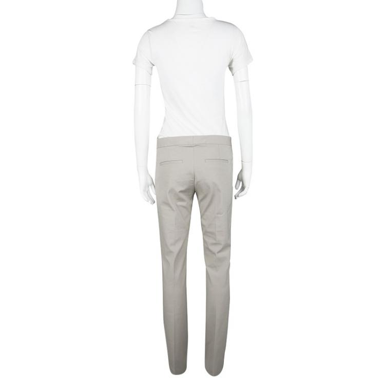 Pre Owned Joseph Almond Beige New Cotton Compact Finley Regular Fit Trousers M