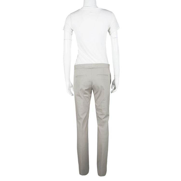 Pre Owned Joseph Almond Beige New Cotton Compact Finley Regular Fit Trousers M