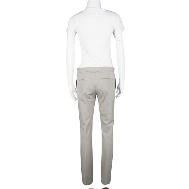 Pre Owned Joseph Almond Beige New Cotton Compact Finley Regular Fit Trousers L