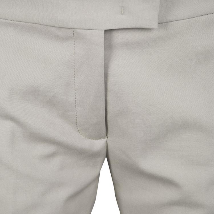 Pre Owned Joseph Almond Beige New Cotton Compact Finley Regular Fit Trousers L