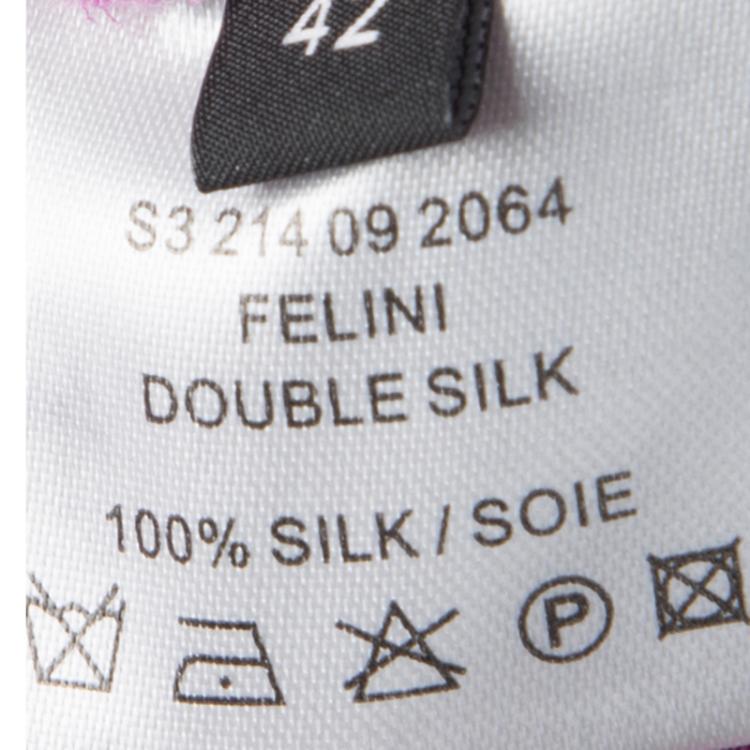 Pre Owned Joseph Purple Double Silk Wide Leg Felini Trousers L