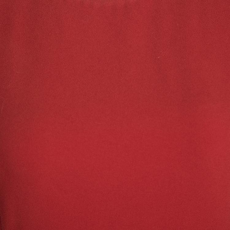 Pre Owned Joseph Red Crepe Sleeveless Step Button Dress M