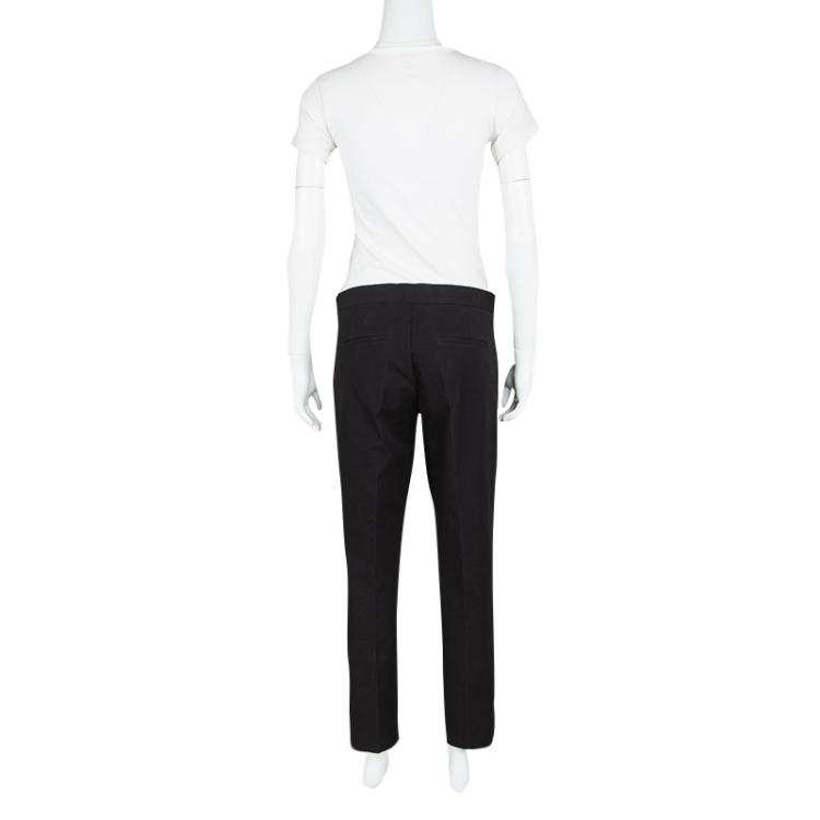Pre Owned Joseph Black Light Cotton Stretch Finley Regular Fit Trousers L