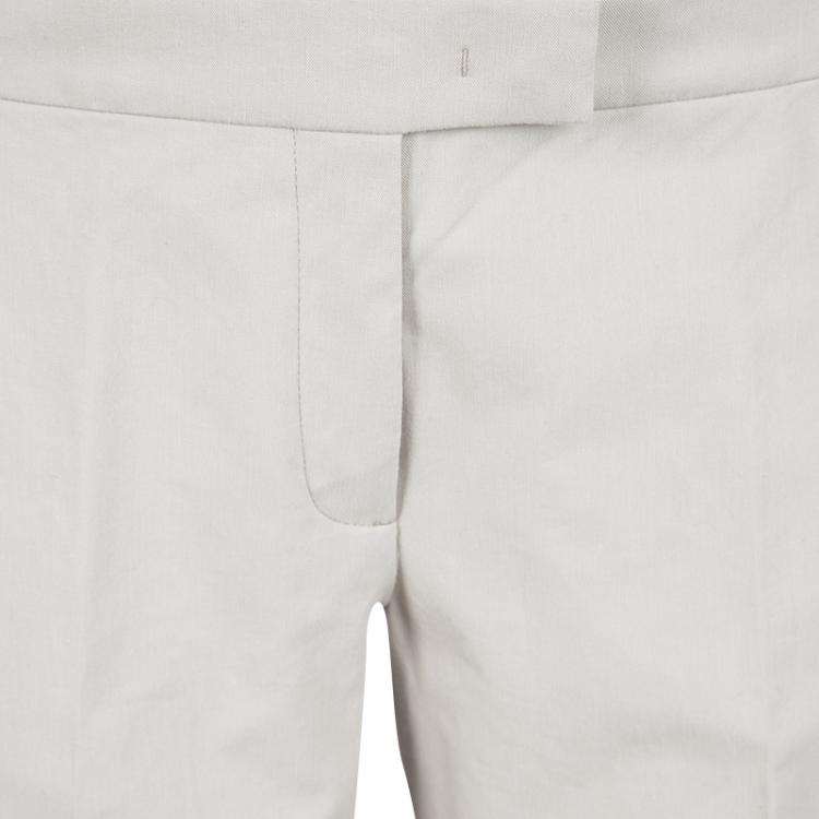 Pre Owned Joseph Beige Stone Light Cotton Stretch Finley Trousers M