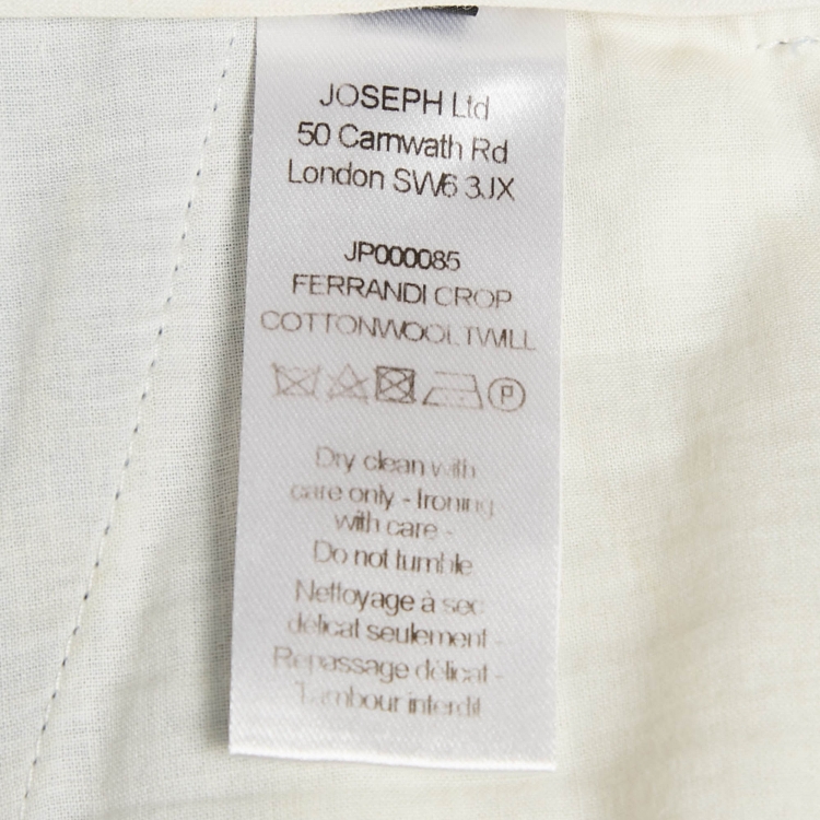 Pre Owned Joseph Blue Cottonwool Wide-Leg Trousers S