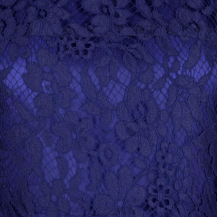 Pre Owned Joseph Cobalt Blue Doll Lace Sleeveless Dress M