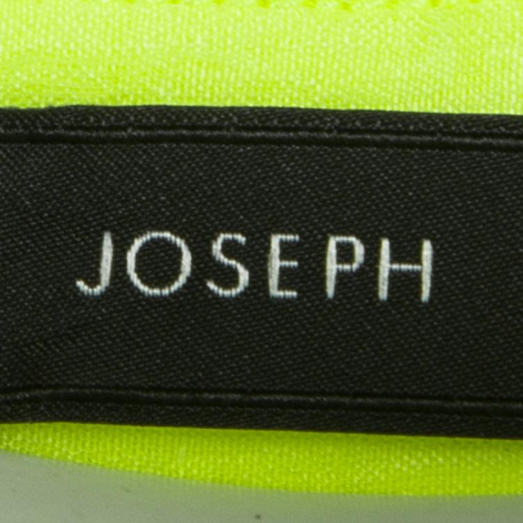 مملوكة مسبقًا Joseph Neon Green Silk-Voile Oversized Joanna Shirt M