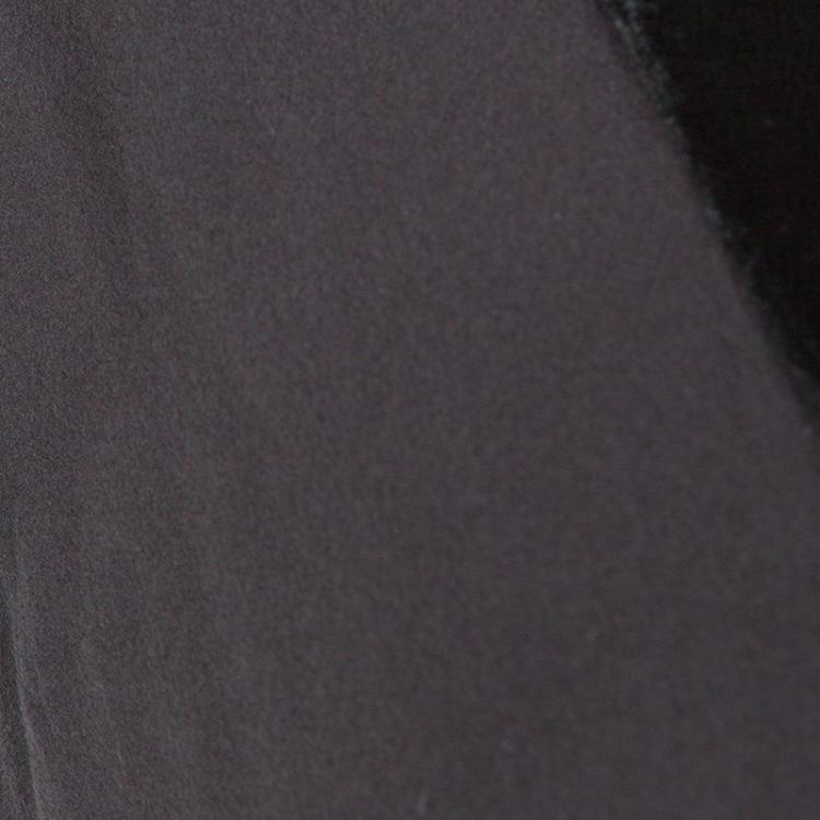 Pre Owned Joseph Grey Silk Velvet Panel Detail Layered Asymmetric Top S