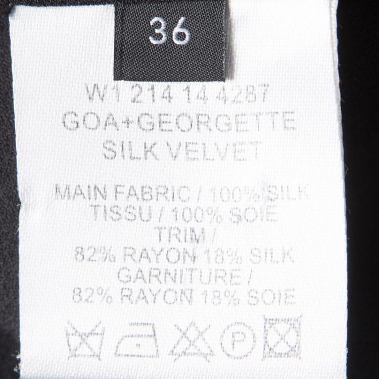Pre Owned Joseph Grey Silk Velvet Panel Detail Layered Asymmetric Top S