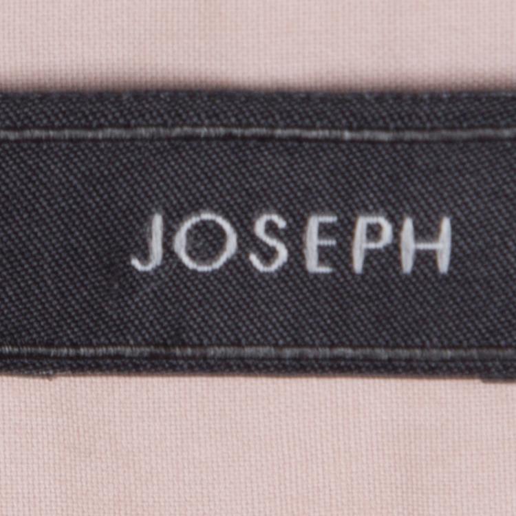 Pre Owned Joseph Pale Pink Cotton Poplin Pleated Hilde Skirt M