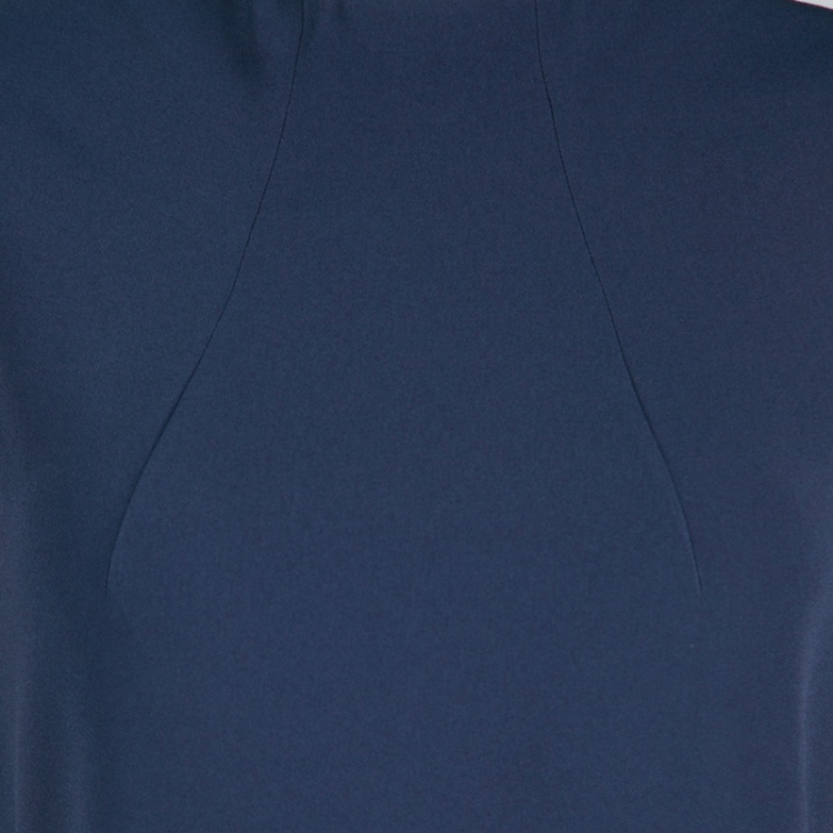 Pre Owned Joseph Navy Blue Sammy Fluide Crepe Sleeveless Dress L