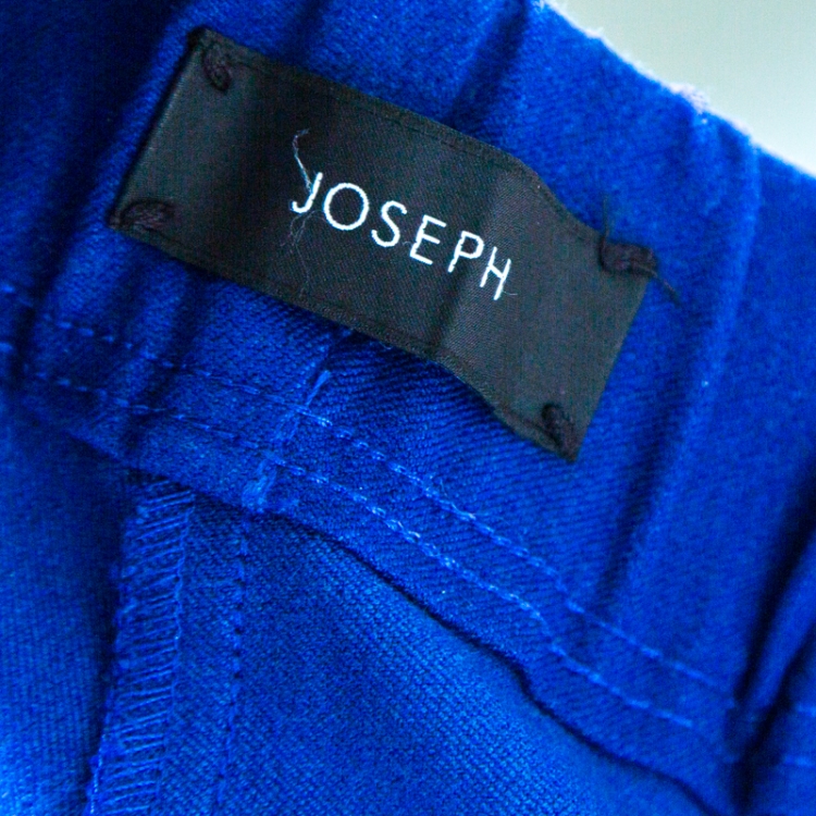 Pre Owned Joseph Indigo Zip Detail Diamond Gabradine Stretch Jeggings M