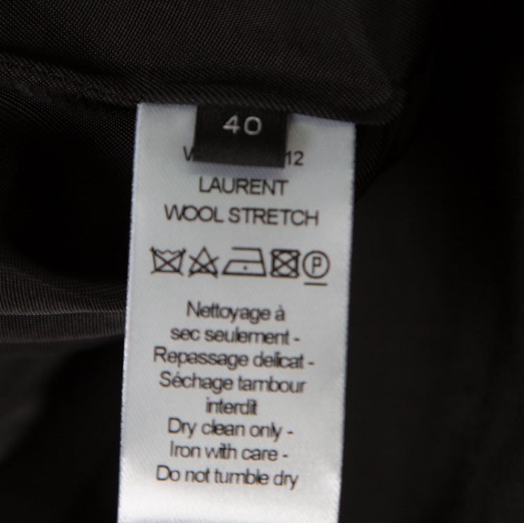 Pre Owned Joseph Black Stretch Wool Single Button Laurent Blazer M