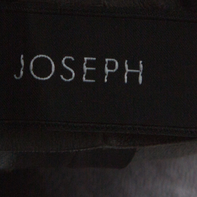 Pre Owned Joseph Grey Stretch Leather Elastic Waist Leggings S