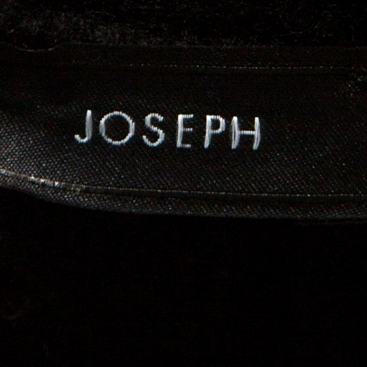 Pre Owned Joseph Black Cashmere Button Detail V-Neck Cardigan S