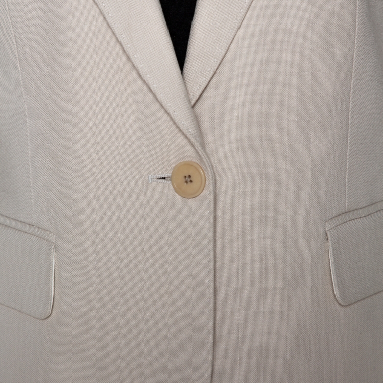 Pre Owned Joseph Beige Viscose Cotton Natte Watch Blazer M